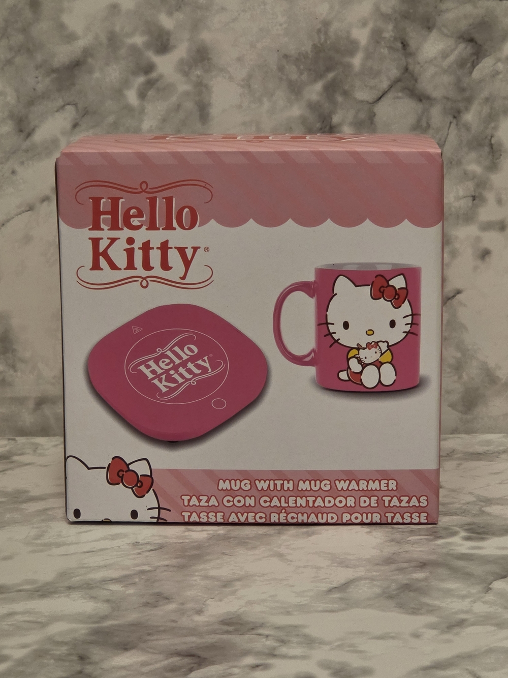 Hello Kitty Pink Mug Set with Matching Warmer